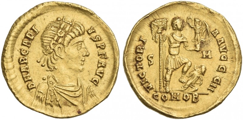 Arcadius, 383 – 408. 
Solidus, Sirmium 393-395, AV 20 mm, 4.46 g. D N ARCADI – ...