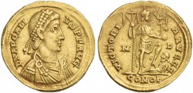 Arcadius augustus. Solidus, Mediolanum 394-395.