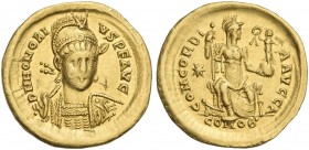 Honorius augustus. Solidus, Constantinopolis 408-420.