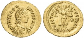 Theodosius II augustus. Tremissis, Constantinopolis c. 403-408.