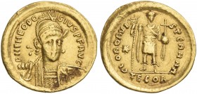 Theodosius II augustus. Solidus, Thessalonica 424-425-430 (?).
Ex Sotheby's 3-4 November 1991, 119.