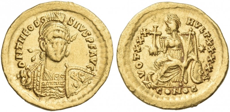 Theodosius II, 402 – 450. 
Solidus, Constantinopolis 430-440, AV 20 mm, 4.40 g....
