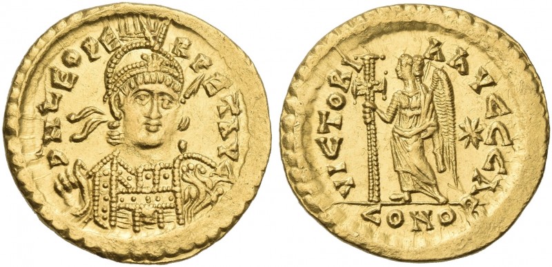 Leo I, 457 – 474. 
Solidus, Constantinopolis 462 or 466, AV 21 mm, 4.45 g. D N ...