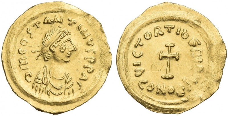 Tiberius II Constantine, 26 September 578 – 14 August 582.
Tremissis 578-582, A...