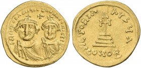 Heraclius and colleagues. Solidus 626-629.