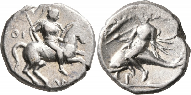 CALABRIA. Tarentum. Circa 272-240 BC. Didrachm or Nomos (Silver, 19 mm, 6.40 g, ...