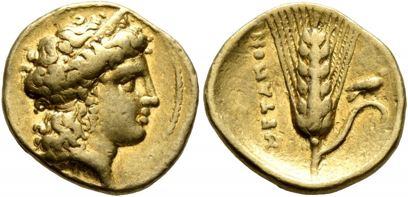 LUCANIA. Metapontion. Time of Alexander the Molossian, circa 334-331/0 BC. Tetro...