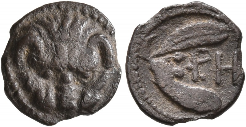 BRUTTIUM. Rhegion. Circa 415/0-387 BC. Litra (Silver, 11 mm, 0.73 g, 4 h). Lion'...