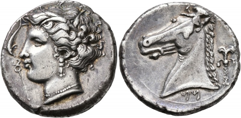 SICILY. Entella (?). Punic issues, circa 320/15-300 BC. Tetradrachm (Silver, 27 ...