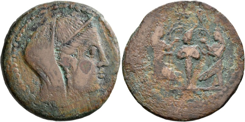 ISLANDS OFF SICILY, Melita. 218-175 BC. AE (Bronze, 30 mm, 14.62 g, 10 h). Veile...