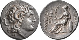 KINGS OF THRACE. Lysimachos, 305-281 BC. Tetradrachm (Silver, 30 mm, 16.85 g, 7 h), Ainos, circa 283-281. Diademed head of Alexander the Great to righ...