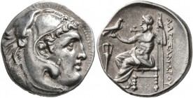 KINGS OF MACEDON. Alexander III ‘the Great’, 336-323 BC. Drachm (Silver, 18 mm, 4.25 g, 1 h), uncertain mint in Macedon or Greece, 310-275. Head of He...
