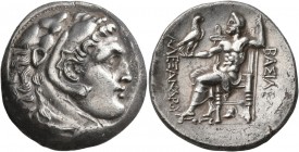 KINGS OF MACEDON. Alexander III ‘the Great’, 336-323 BC. Tetradrachm (Silver, 29 mm, 16.70 g, 1 h), Mesembria, circa 250-175. Head of Herakles to righ...