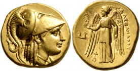 KINGS OF MACEDON. Alexander III ‘the Great’, 336-323 BC. Stater (Gold, 18 mm, 8.59 g, 3 h), Lampsakos, struck under Kalas or Demarchos, circa 328/5-32...