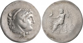 KINGS OF MACEDON. Alexander III ‘the Great’, 336-323 BC. Tetradrachm (Silver, 38 mm, 16.67 g, 12 h), Mytilene, circa 188-170 BC. Head of Herakles to r...
