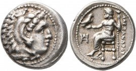 KINGS OF MACEDON. Alexander III ‘the Great’, 336-323 BC. Drachm (Silver, 16 mm, 4.31 g, 1 h), Miletus, struck under Philoxenos, circa 325-323. Head of...