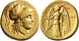 KINGS OF MACEDON. Alexander III ‘the Great’, 336-323 BC. Stater (Gold, 18 mm, 8.52 g, 1 h), Miletos, struck under Asandros, circa 323-319. Head of Ath...