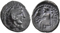 KINGS OF MACEDON. Alexander III ‘the Great’, 336-323 BC. Obol (Silver, 10 mm, 0.43 g, 7 h), Tyre, struck under Menes, circa 327-323. Head of Herakles ...
