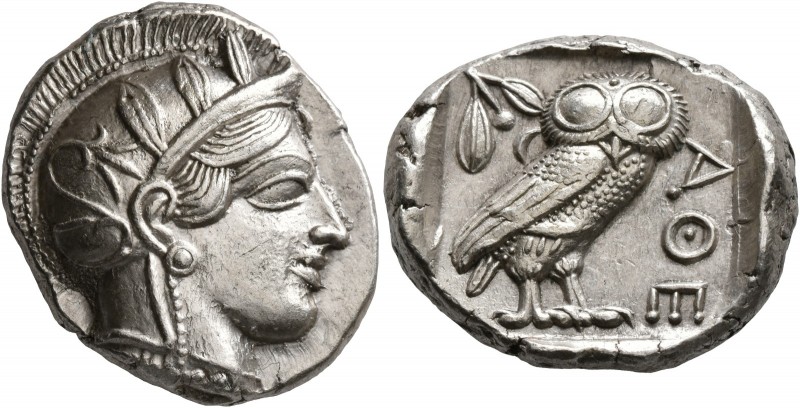 ATTICA. Athens. Circa 430s-420s BC. Tetradrachm (Silver, 25 mm, 17.22 g, 10 h). ...