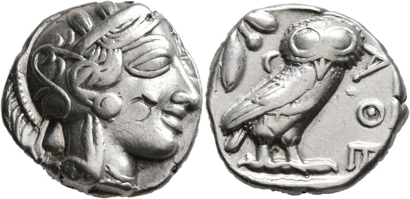 ATTICA. Athens. Circa 420s-404 BC. Tetradrachm (Silver, 24 mm, 17.09 g, 8 h). He...