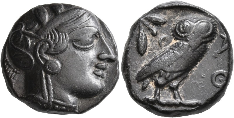 ATTICA. Athens. Circa 420s-404 BC. Tetradrachm (Subaeratus, 21 mm, 12.46 g, 9 h)...