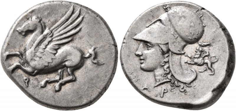 CORINTHIA. Corinth. Circa 375-300 BC. Stater (Silver, 22 mm, 8.62 g, 10 h). Ϙ Pe...