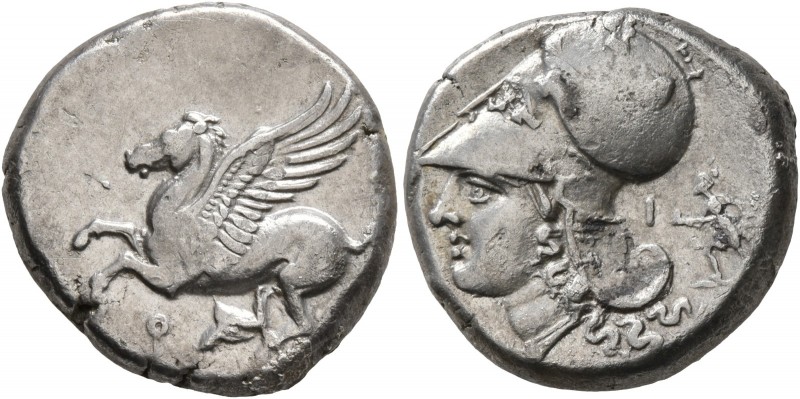 CORINTHIA. Corinth. Circa 375-300 BC. Stater (Silver, 20 mm, 8.50 g, 4 h). Ϙ Peg...