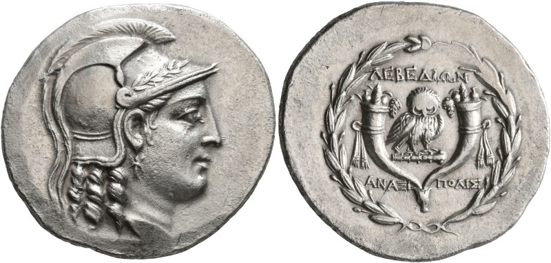 IONIA. Lebedos. Circa 150-143/2 BC. Tetradrachm (Silver, 32 mm, 16.44 g, 1 h), A...