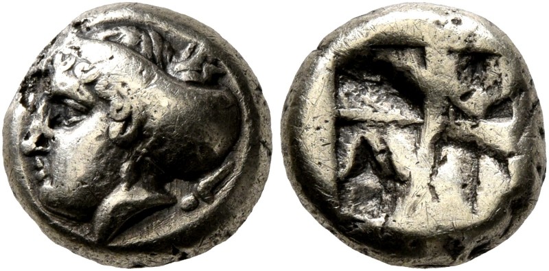 IONIA. Phokaia. Circa 387-326 BC. Hekte (Subaeratus, 10 mm, 2.32 g), a contempor...