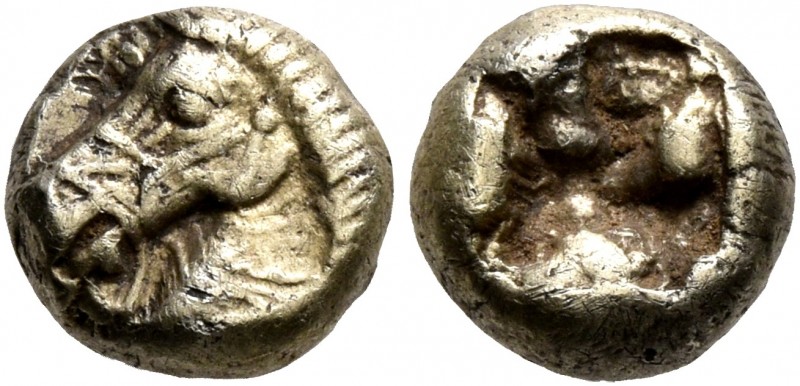 IONIA. Uncertain. Circa 600-550 BC. Hemihekte – 1/12 Stater (Electrum, 7 mm, 0.9...