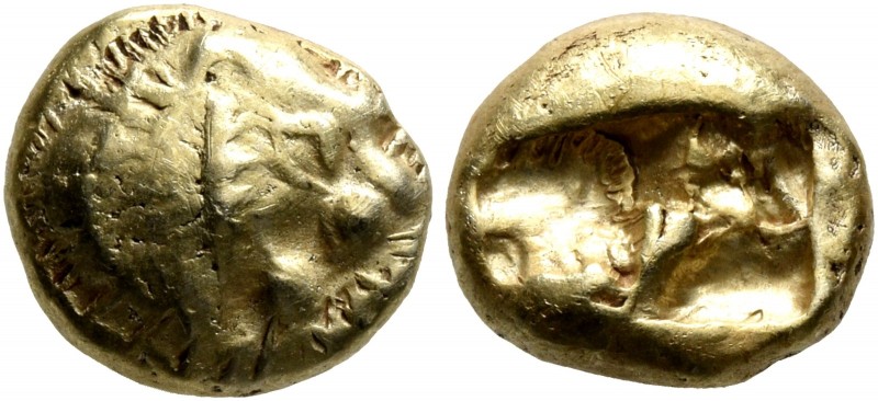 KINGS OF LYDIA. Alyattes, circa 610-560 BC. Hekte (Electrum, 10 mm, 2.38 g), Sar...