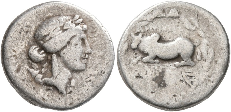 CARIA. Antioch ad Maeandrum. Circa 90/89-65/60 BC. Drachm (Silver, 17 mm, 3.65 g...