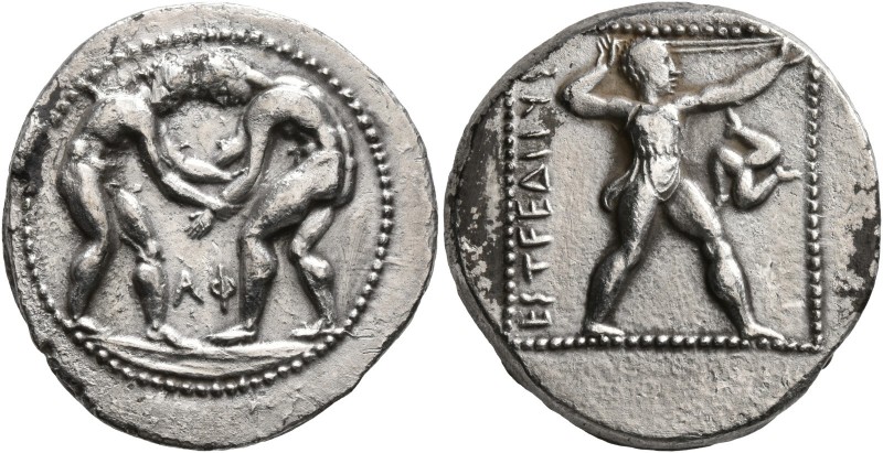 PAMPHYLIA. Aspendos. Circa 380/75-330/25 BC. Stater (Silver, 24 mm, 10.60 g, 12 ...