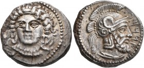 CILICIA. Tarsos. Tarkumuwa (Datames), satrap of Cilicia and Cappadocia, 384-361/0 BC. Stater (Silver, 22 mm, 10.79 g, 6 h). Diademed female head facin...