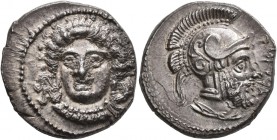 CILICIA. Tarsos. Tarkumuwa (Datames), satrap of Cilicia and Cappadocia, 384-361/0 BC. Stater (Silver, 23 mm, 10.76 g, 11 h). Diademed female head faci...