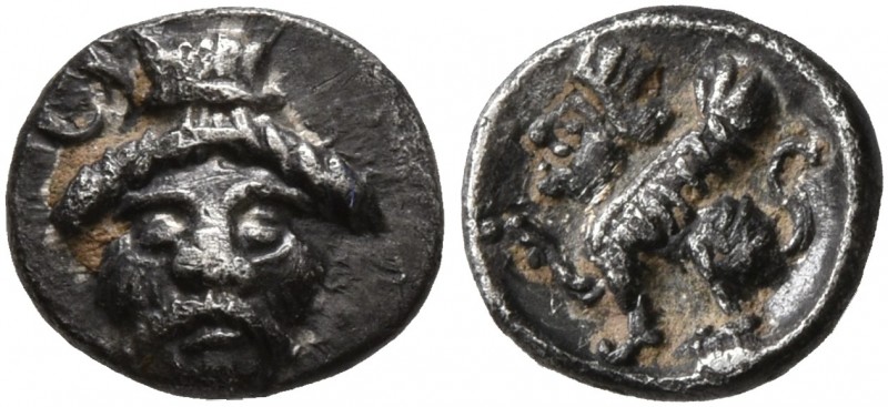 CILICIA. Uncertain. 4th century BC. Hemiobol (Silver, 7 mm, 0.27 g, 6 h). Draped...