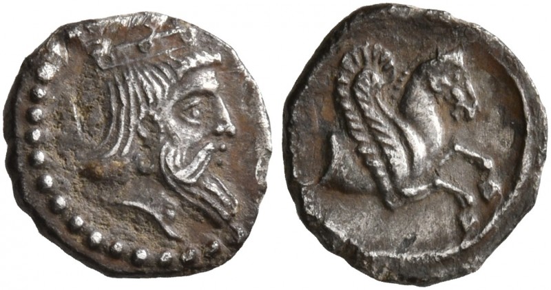 CILICIA. Uncertain. 4th century BC. Hemiobol (Silver, 8 mm, 0.26 g, 9 h). Crowne...