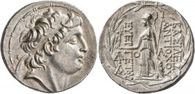 KINGS OF CAPPADOCIA. Ariarathes VII Philometor, circa 107/6-101/0 BC. Tetradrachm (Silver, 30 mm, 16.63 g, 12 h), in the names and types of the Seleuk...