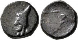 KINGS OF SOPHENE. Mithradates I, circa 2nd half of 2nd century BC. Hemichalkon (Bronze, 10 mm, 1.59 g), Arkathiokerta (?). Diademed and draped bust of...