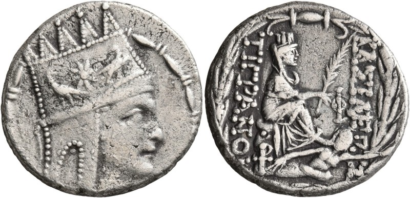 KINGS OF ARMENIA. Tigranes II ‘the Great’, 95-56 BC. Tetradrachm (Silver, 26 mm,...