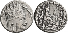 KINGS OF ARMENIA. Tigranes II ‘the Great’, 95-56 BC. Tetradrachm (Silver, 26 mm, 15.69 g, 1 h), Tigranokerta, circa 80-68. Draped bust of Tigranes II ...