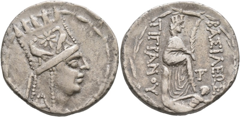 KINGS OF ARMENIA. Tigranes II ‘the Great’, 95-56 BC. Tetradrachm (Silver, 27 mm,...