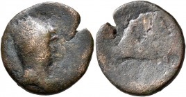 KINGS OF ARMENIA. Tigranes IV (Restored) and Erato, 2 BC-AD 1. Dichalkon (Bronze, 20 mm, 4.31 g, 12 h), Artaxata. [BACIΛEYC MEΓAC TIΓPANHC] Jugate bus...