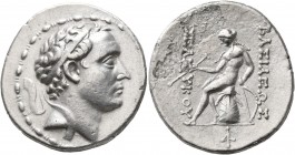 SELEUKID KINGS OF SYRIA. Seleukos IV Philopator, 187-175 BC. Tetradrachm (Silver, 30 mm, 16.48 g, 12 h), Antiochia on the Orontes. Diademed head of Se...