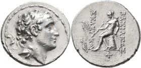 SELEUKID KINGS OF SYRIA. Seleukos IV Philopator, 187-175 BC. Tetradrachm (Silver, 30 mm, 16.07 g, 12 h), Antiochia on the Orontes. Diademed head of Se...