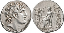 SELEUKID KINGS OF SYRIA. Alexander I Balas, 152-145 BC. Tetradrachm (Silver, 29 mm, 16.33 g, 1 h), Antiochia on the Orontes, SE 166 = 147/6. Diademed ...
