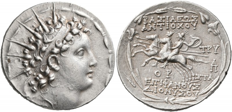 SELEUKID KINGS OF SYRIA. Antiochos VI Dionysos, 144-142 BC. Tetradrachm (Silver,...