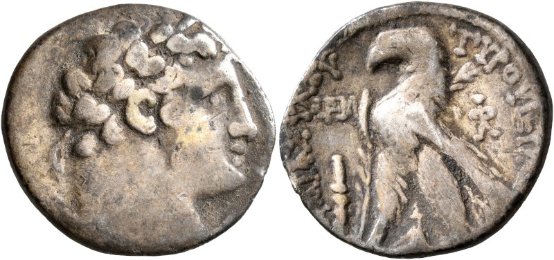 PHOENICIA. Tyre. 126/5 BC-AD 65/6. Half Shekel (Silver, 24 mm, 6.73 g, 1 h), CY ...