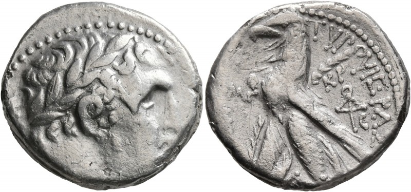 PHOENICIA. Tyre. 126/5 BC-AD 65/6. Shekel (Silver, 25 mm, 13.26 g, 12 h), CY 143...