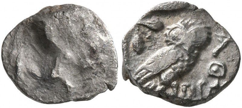 SAMARIA. 'Middle Levantine' Series. Circa 375-333 BC. Obol (Silver, 9 mm, 0.69 g...